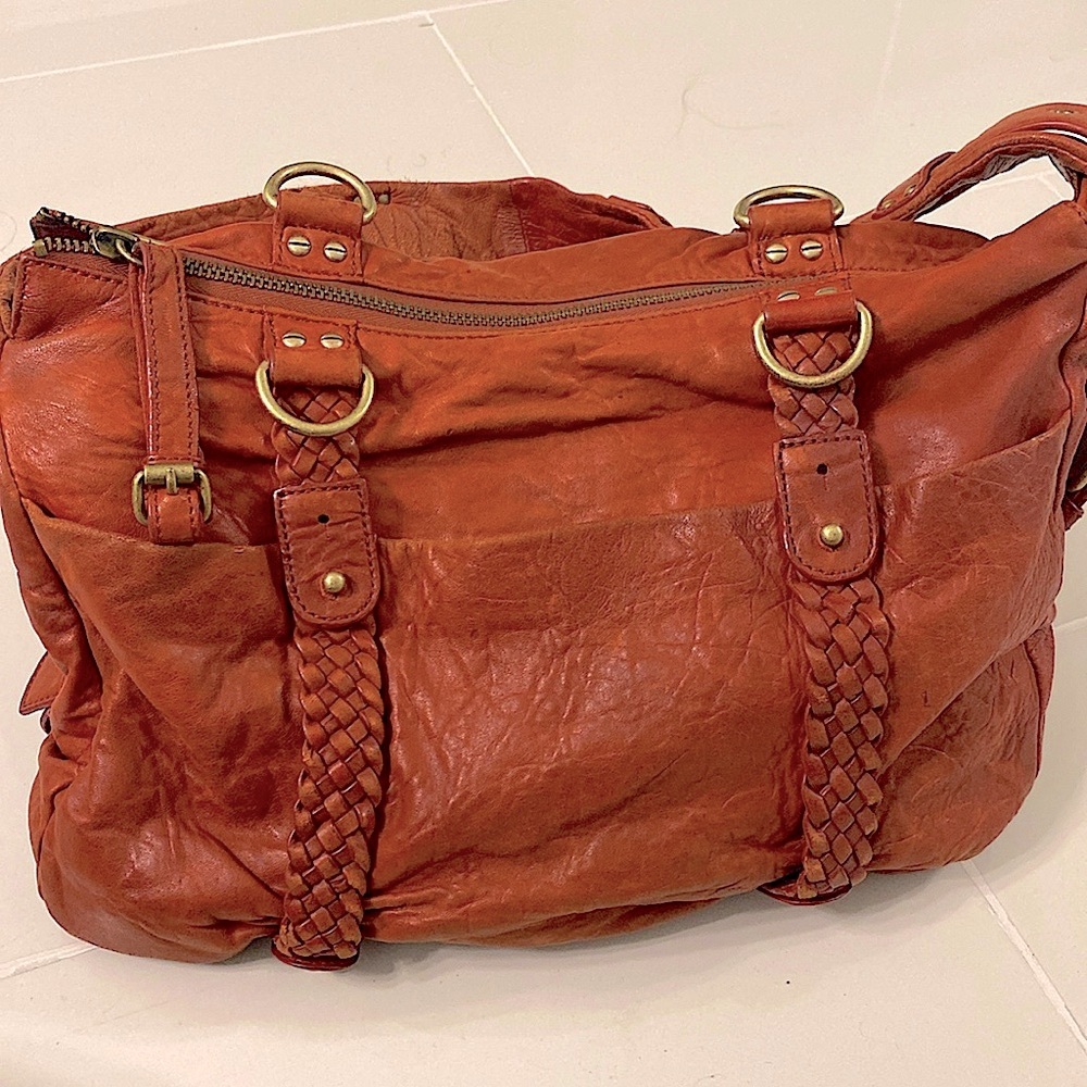Cynthia Rowley- luggage/brown Leather Bag - Picture 5 of 7